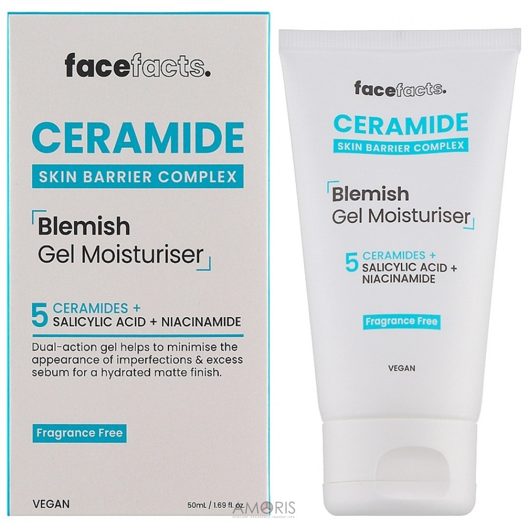 Зволожуючий гель з керамідами для запаленої шкіри обличчя